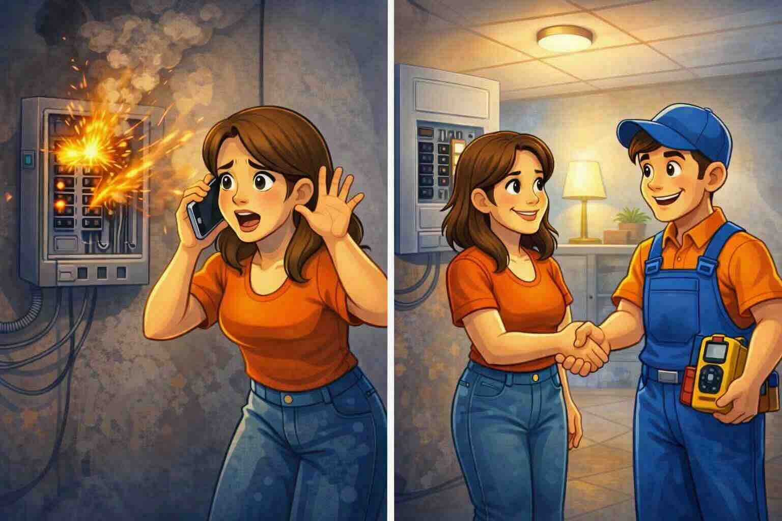 Electricista urgente en Madrid: asistencia 24 horas ante cortes de luz y diferenciales